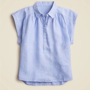 NWT J.Crew Light Blue New Capitaine shirt in Baird McNutt Irish linen. XS